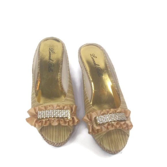 Lunnah Bella Taupe Bling Mini Wedges - Picture 2 of 7